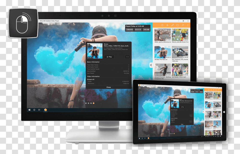Video Info Play Cnx Player For Windows 10, Monitor, Screen, Electronics, Computer Transparent Png