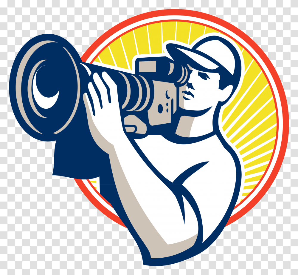 Video Logo Camera Man Art, Photographer, Photography Transparent Png