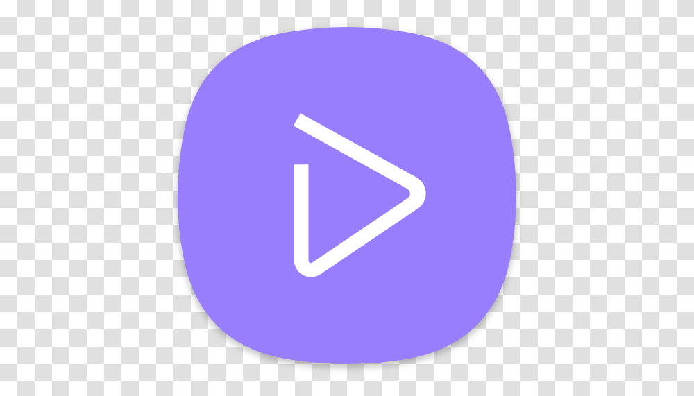 Video Play Button Icon Of Flat Style Video, Text, Symbol, Triangle, Label Transparent Png