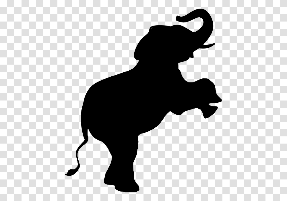 Video Play Icon Circus Elephant Silhouette, Gray, World Of Warcraft Transparent Png