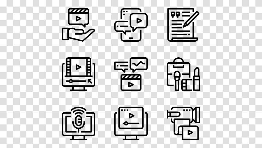 Video Production Big Data Icon Free, Gray, World Of Warcraft Transparent Png