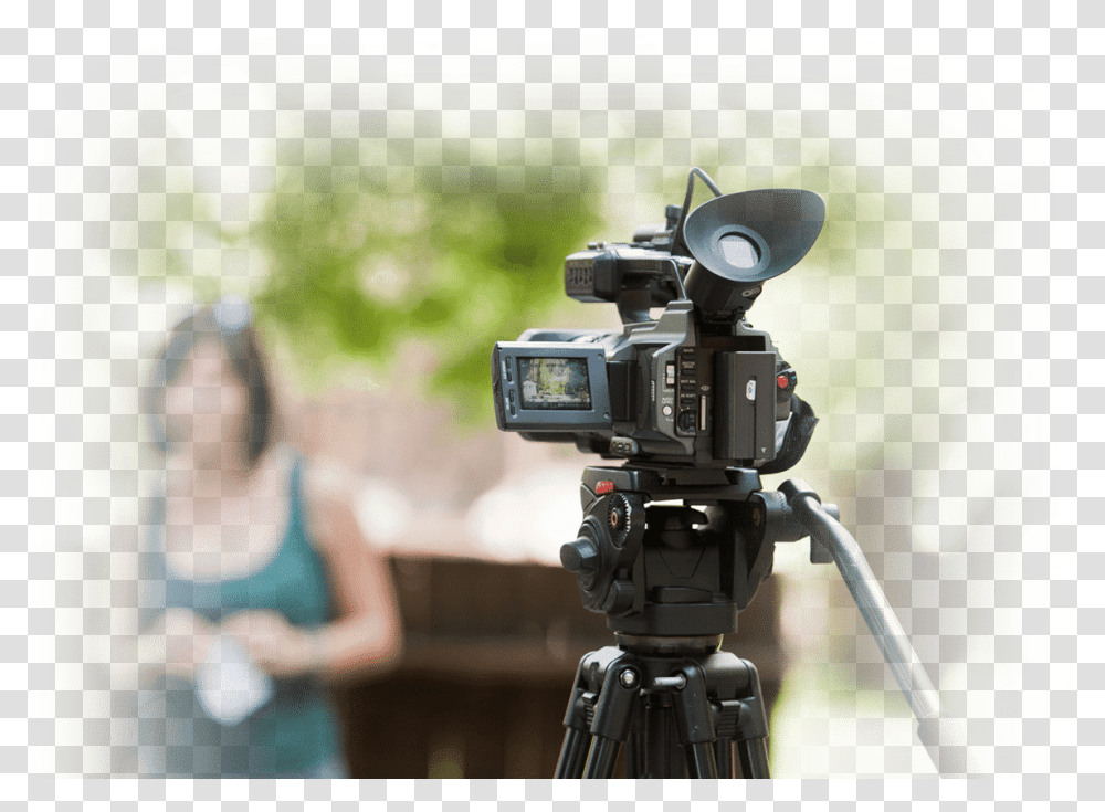 Video Production Video Camera, Tripod, Person, Human, Electronics Transparent Png