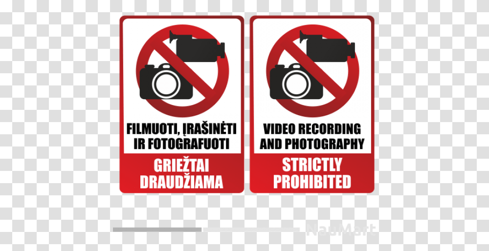Video Recording And Photography Prohibited Sign Sticker Graphic Design, Poster, Advertisement, Flyer, Paper Transparent Png