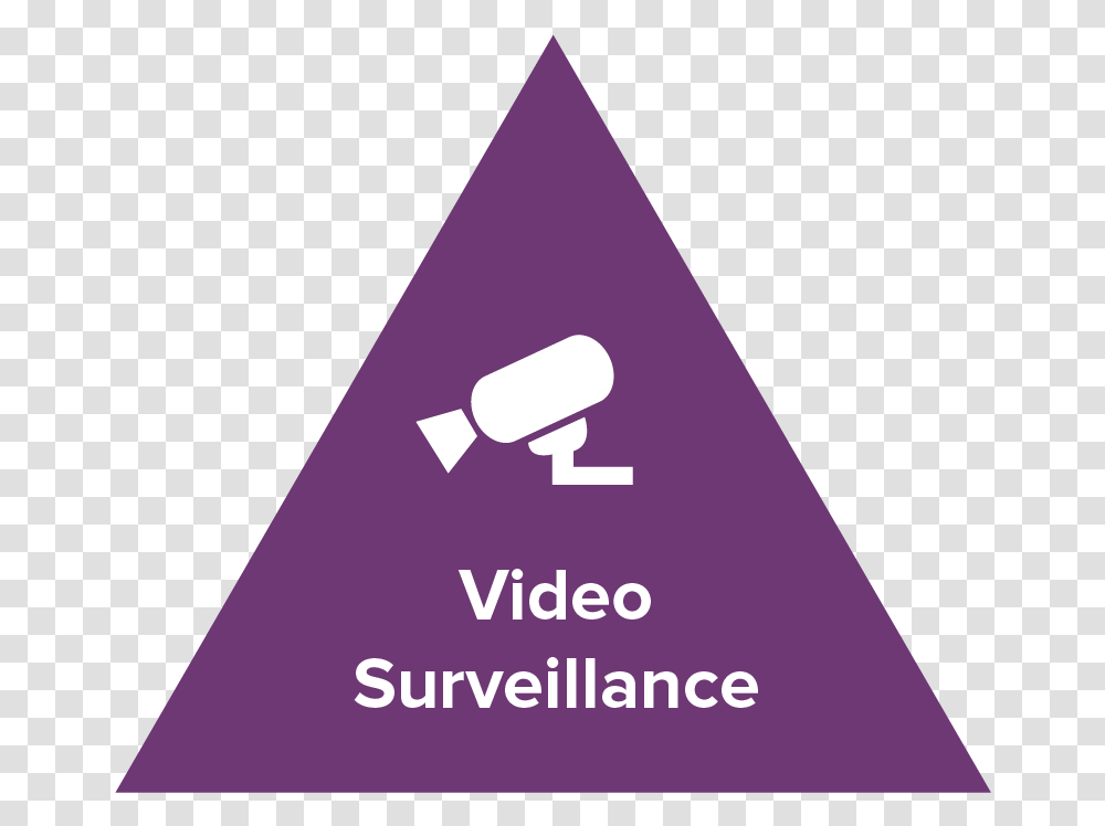 Video Surveillance Triad Video Surveillance Icon Purple, Triangle, Passport, Id Cards, Document Transparent Png