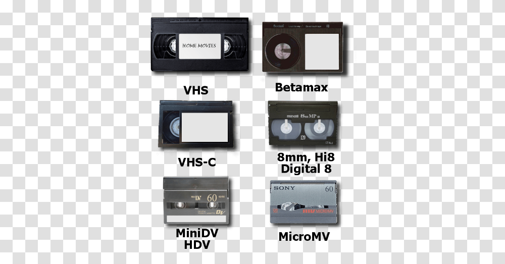 Video Tape To Dvd Types Of Video Cassettes, Electronics Transparent Png