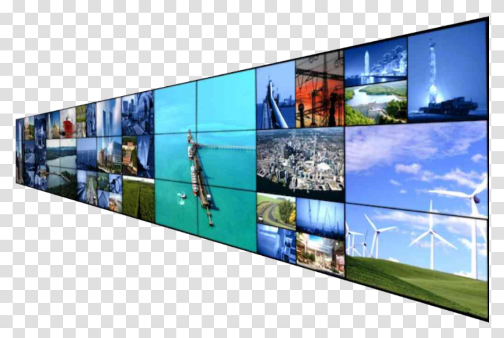 Video Wall Video Wall, Screen, Electronics, Monitor, Display Transparent Png