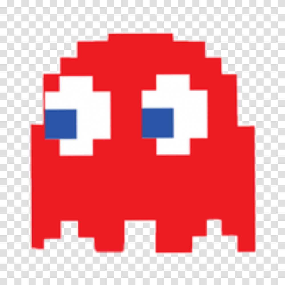 Videogame Pacman Ghost Red Pixel Pixelated, First Aid, Pac Man Transparent Png