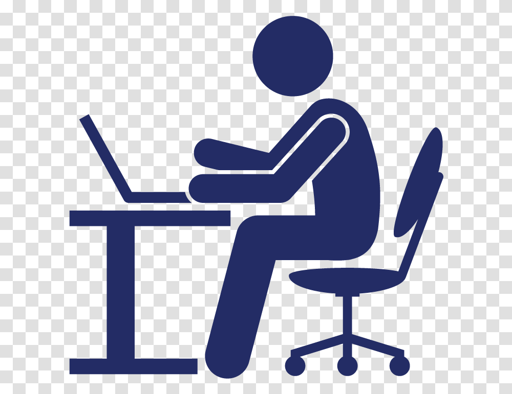 Videos Office Worker Icon Blue Office Worker Icon, Chair, Furniture, Outdoors, Sitting Transparent Png