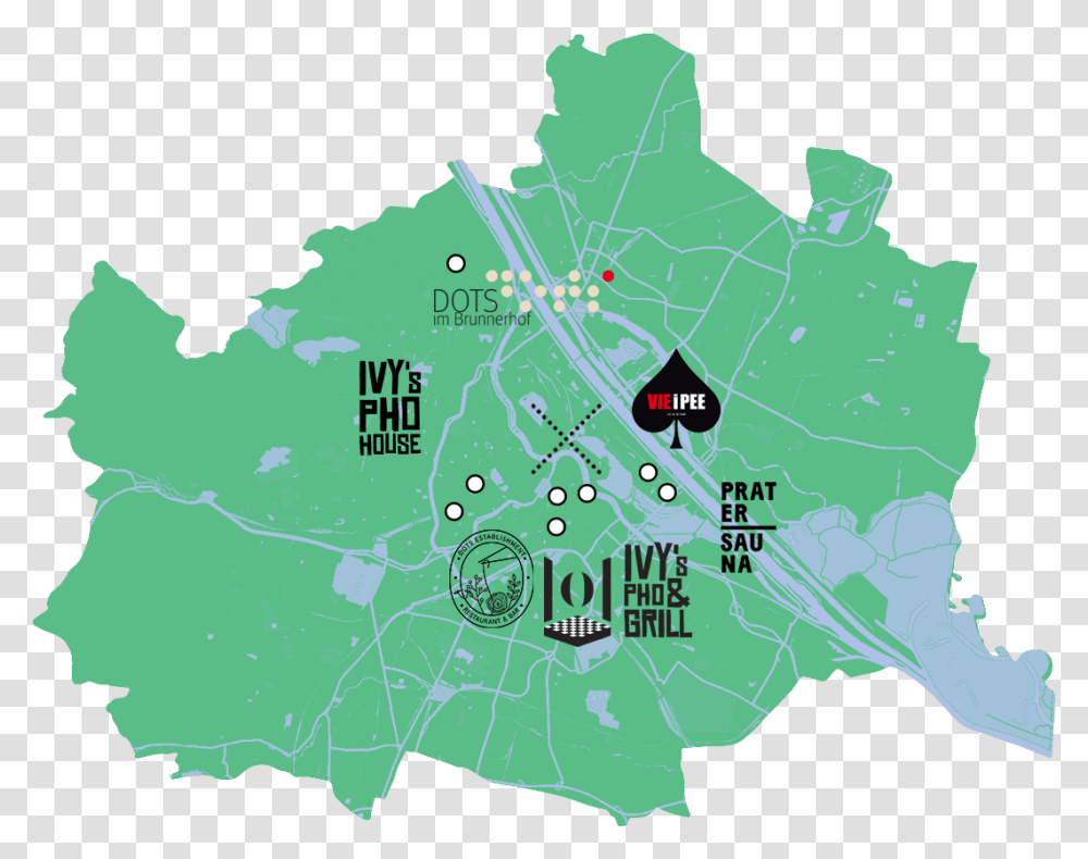 Vienna Districts, Map, Diagram, Plot, Atlas Transparent Png