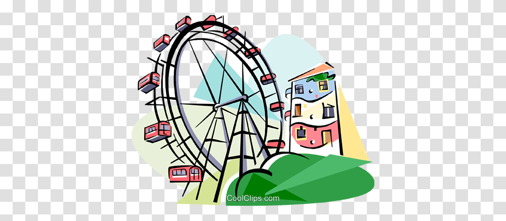 Vienna Ferris Wheel Austria Royalty Free Vector Clip Art, Amusement Park, Theme Park, Roller Coaster, Dynamite Transparent Png
