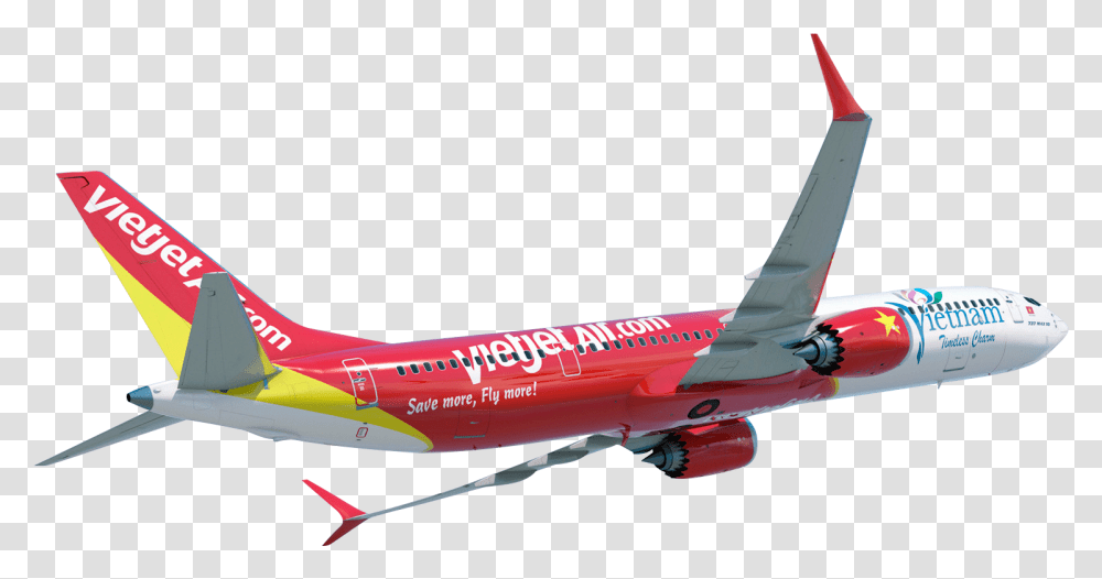 Vietjet 737 Max, Airplane, Aircraft, Vehicle, Transportation Transparent Png