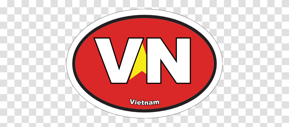 Vietnam Vn Flag Oval Sticker Vertical, Label, Text, Word, First Aid Transparent Png