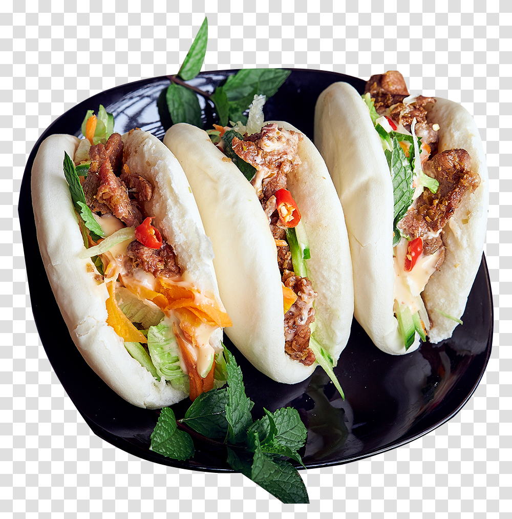 Vietnamese Food Clipart Pork Bao Buns, Hot Dog, Bread, Dish, Meal Transparent Png