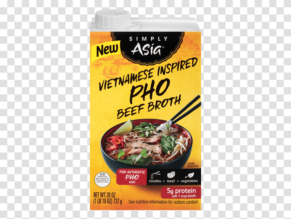 Vietnamese Inspired Pho Beef Broth Simply Asia Japanese Style Ramen Noodles, Pasta, Food, Plant, Produce Transparent Png