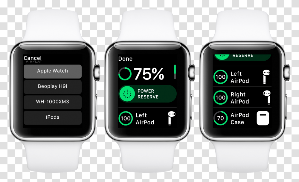 View Airpods Battery Percentage Dock On Apple Watch, Wristwatch, Digital Watch, Mobile Phone, Electronics Transparent Png