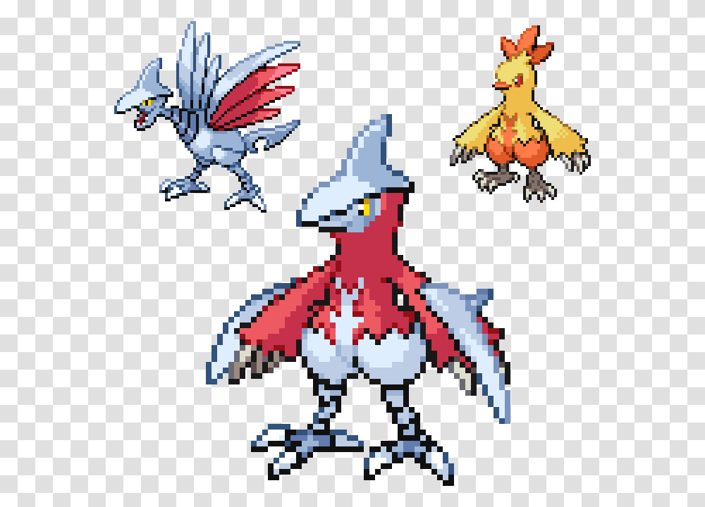 View Combusken Skarmory Fusion Skarmory Sprite, Animal, Pattern, Bird Transparent Png