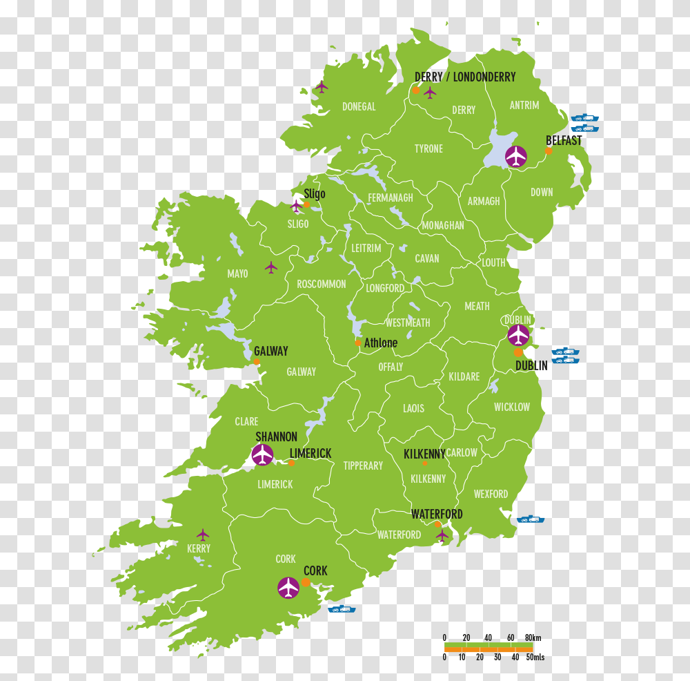 View Ireland Map Clipart Download Ireland Map North And South, Diagram, Plot, Atlas, Poster Transparent Png