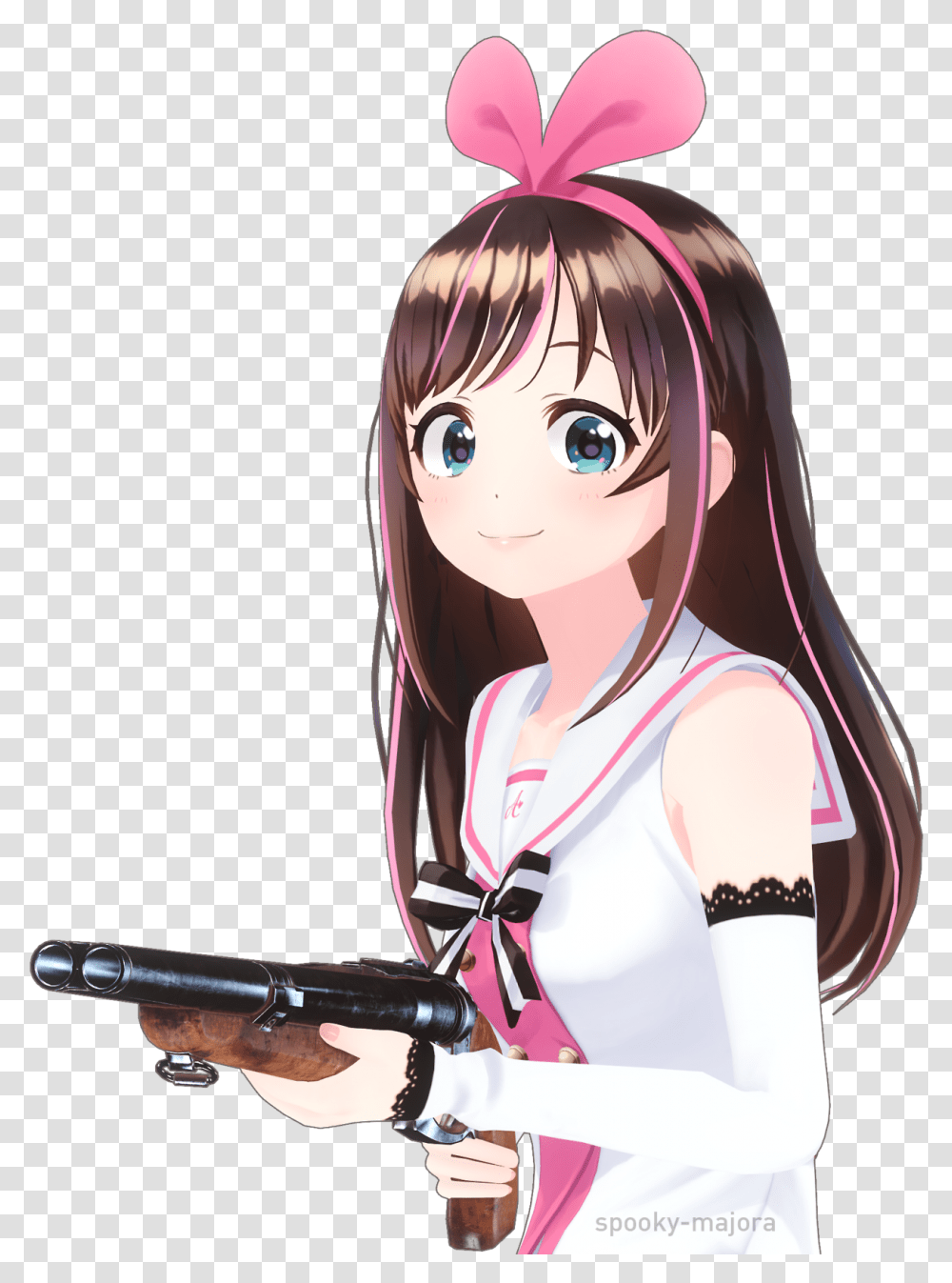 View Media Anime Girl Meme, Handgun, Weapon, Weaponry, Doll Transparent Png