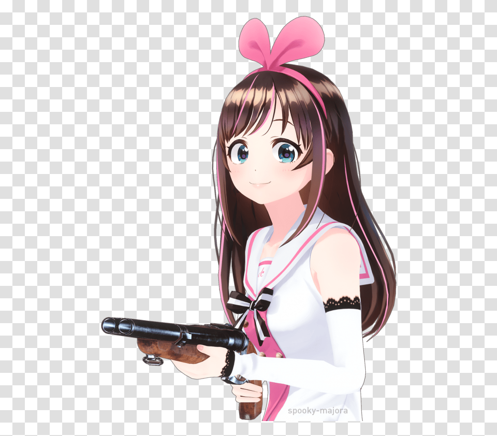 View Media Anime Girl With Gun Meme, Doll, Toy, Weapon, Weaponry Transparent Png
