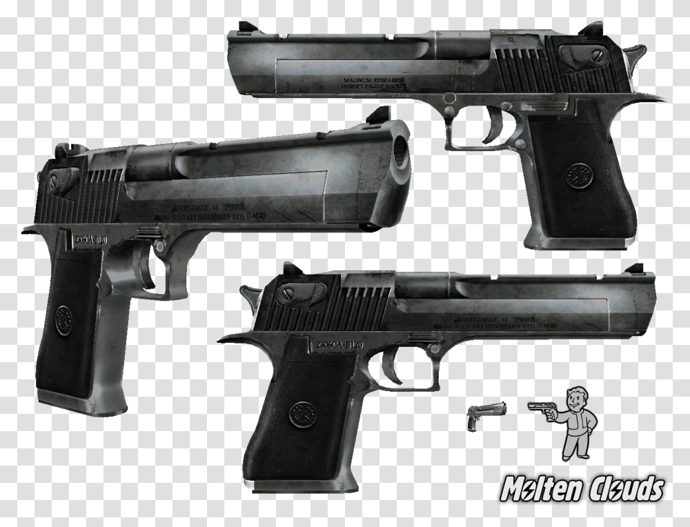 View Media Desert Eagle Fallout Nv, Handgun, Weapon, Weaponry, Person Transparent Png