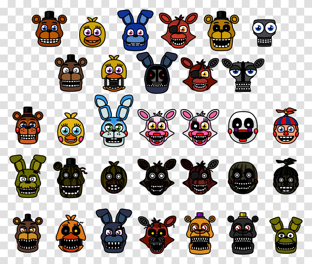 View Media Fnaf All Characters, Logo, Trademark Transparent Png