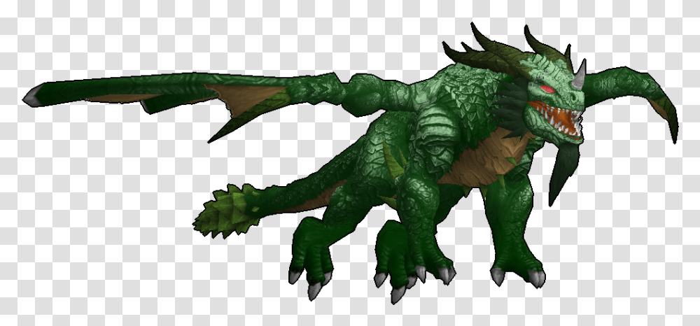 View Media Warcraft Green Dragon, Dinosaur, Reptile, Animal, Figurine Transparent Png