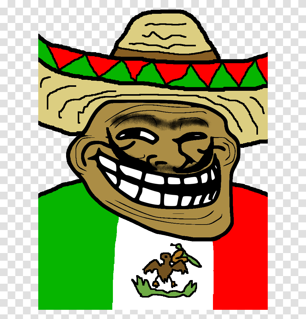 View Samegoogleiqdbsaucenao Mexico Trollface Gay Troll Face, Apparel, Sombrero, Hat Transparent Png