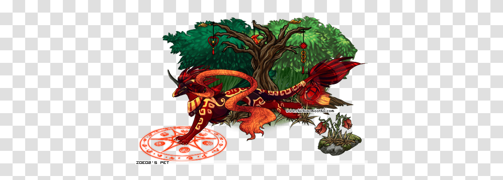 View Topic Japanese Dragon Forest Lel Chicken Smoothie Dragon With Forest On Its Back, Painting, Art Transparent Png