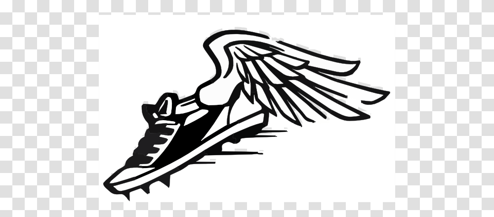 Views Track Field Running Shoes Running And Shoes, Stencil, Animal, Bird Transparent Png