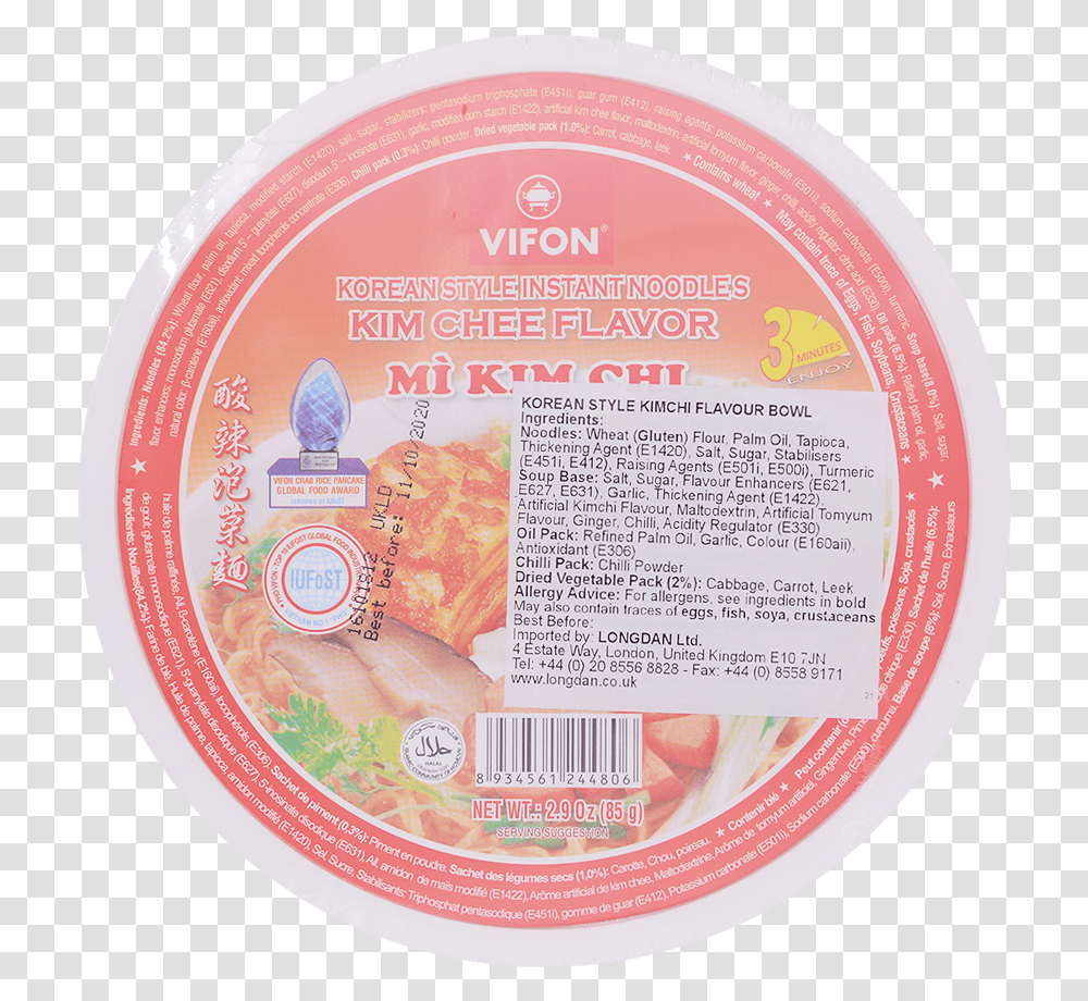 Vifon Korean Style Kimchi Flavour85g Vifon, Bowl, Text, Plant, Food Transparent Png