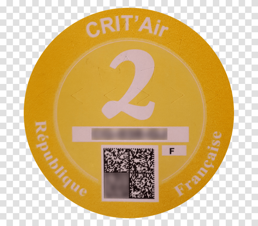 Vignette Crit Air, QR Code Transparent Png