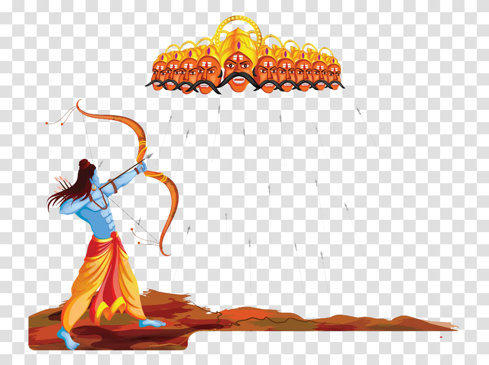Vijayadashami Clipart Background Happy Dussehra Wishes 2019, Person, Human, Bow, Archery Transparent Png