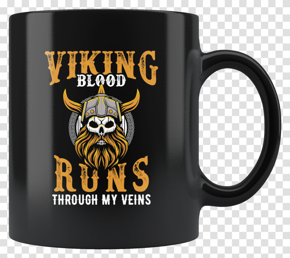 Viking Blood Runs Through My Veins 11oz Black Mug Mug, Coffee Cup Transparent Png