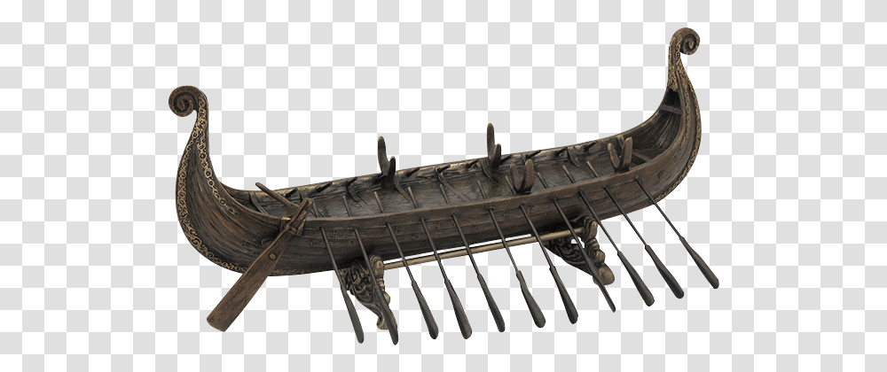 Viking Boat Statue Viking Longship Oars, Leisure Activities, Gun, Musical Instrument, Wood Transparent Png