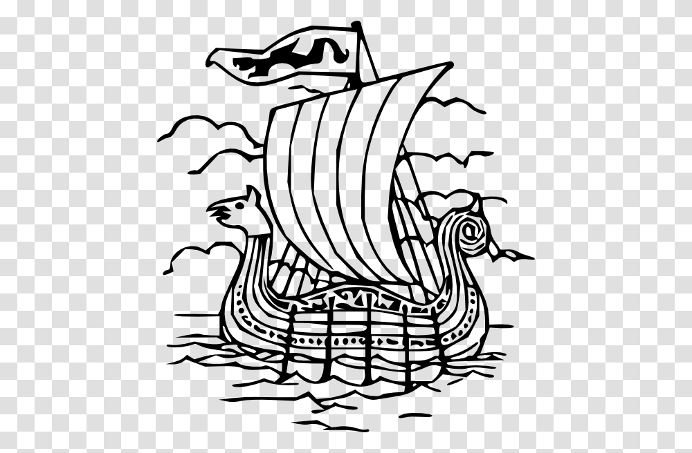 Viking Boat Svg Clip Arts Vikings Clip Art Black And White, Doodle, Drawing, Bird, Animal Transparent Png
