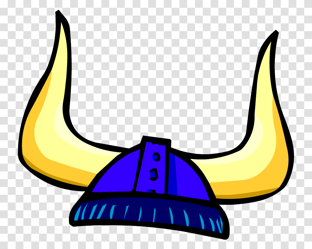 Viking Clip Silly Hat Club Penguin Blue Viking Helmet, Plant, Fruit, Food, Banana Transparent Png