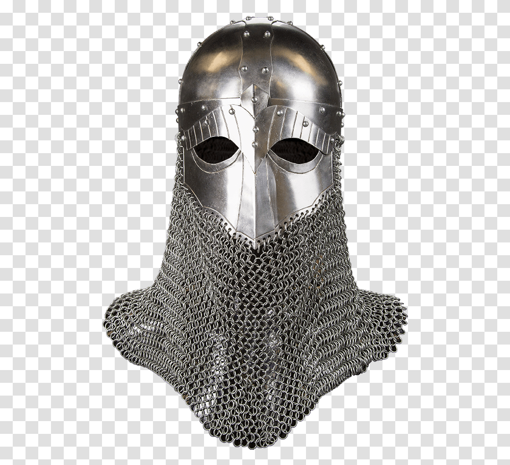 Viking Hat Viking Helmet With Chainmail, Apparel, Armor, Chain Mail Transparent Png