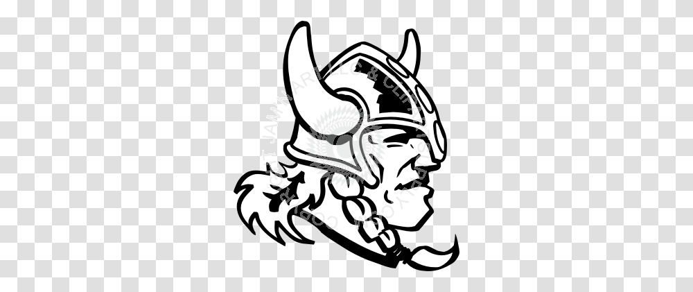 Viking Head Facing Right Side, Stencil, Hook, Apparel Transparent Png