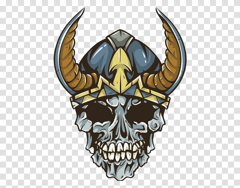 Viking Images Skull Vector Element With Helmet, Emblem, Symbol, Logo, Trademark Transparent Png