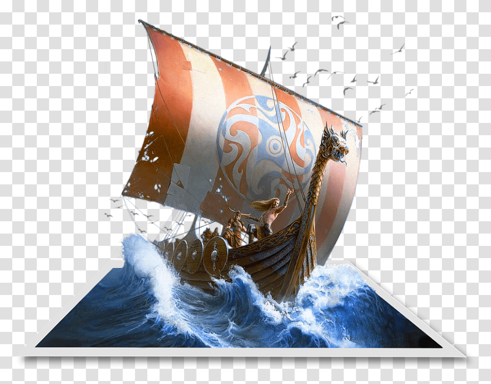 Viking Ship Art Viking Ship Art, Painting, Spire, Building, Steeple Transparent Png