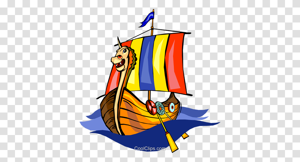 Viking Ship Royalty Free Vector Clip Art Illustration, Adventure, Leisure Activities, Animal, Bird Transparent Png