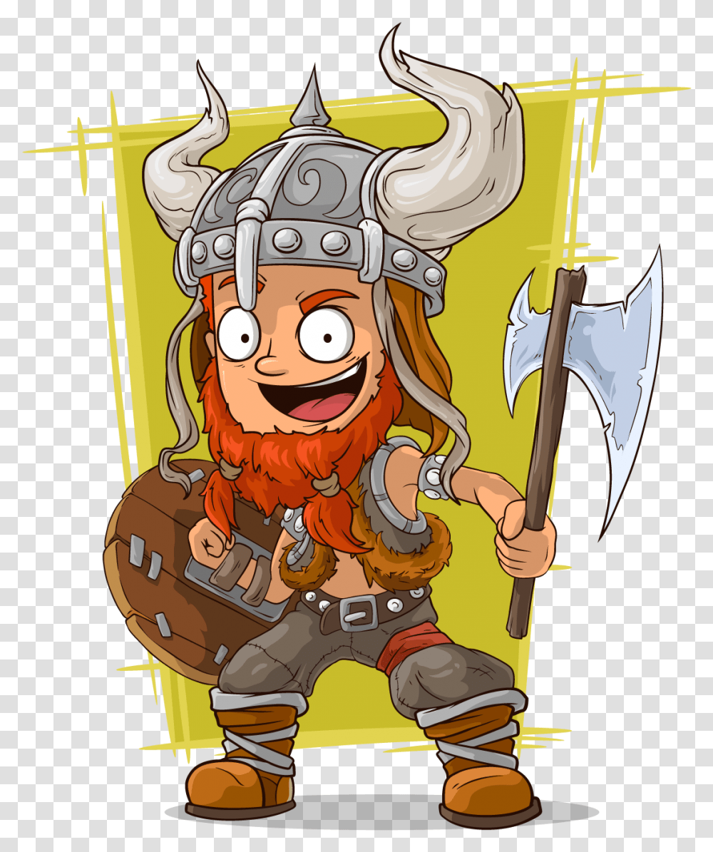 Viking With Axe Cartoon, Costume, Fireman, Armor Transparent Png