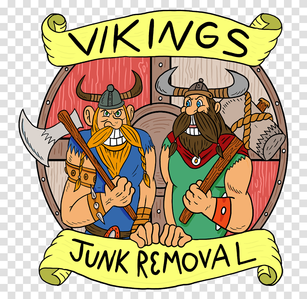 Vikings Junk Removal Cartoon, Poster, Advertisement, Leisure Activities, Adventure Transparent Png
