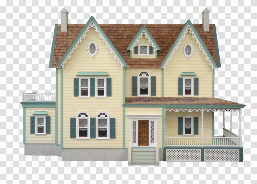 Villa Large Wood Dollhouse, Home Decor, Roof, Window, Housing Transparent Png