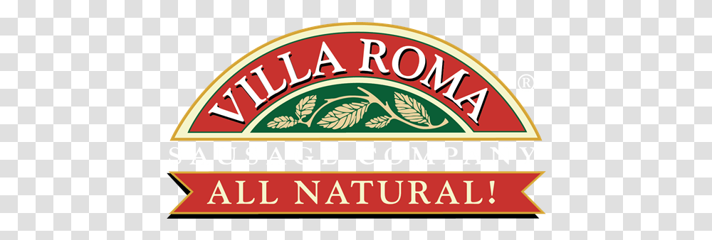 Villa Roma Sausage Company Villa Roma Sausage Company, Label, Text, Meal, Food Transparent Png