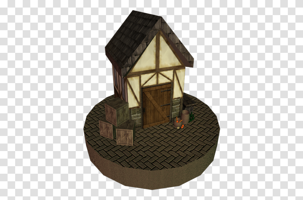 Village House House 3d Medieval Architecture Outhouse, Rug, Basket Transparent Png