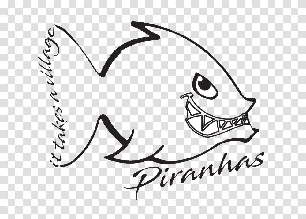 Villager Piranhas Logo Baby Shower, Animal, Fish, Handwriting Transparent Png