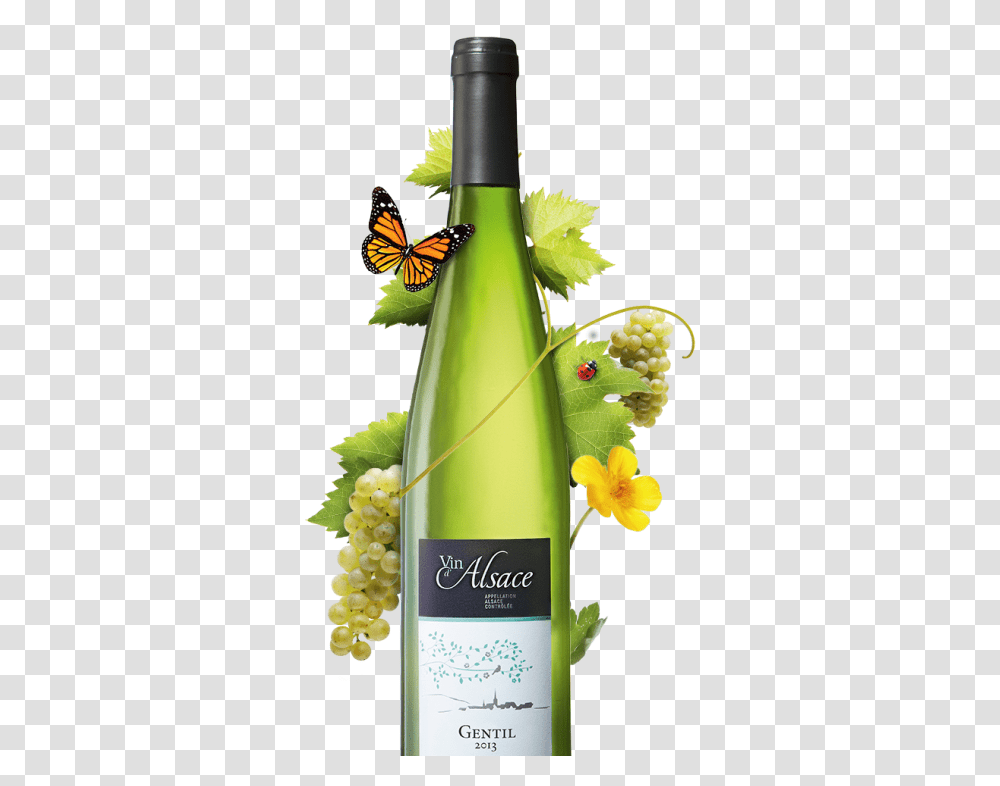 Vin D Alsace Gentil, Plant, Fruit, Food, Bottle Transparent Png
