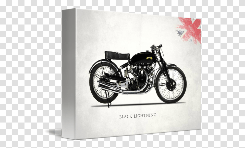 Vincent Black Lightning By Mark Rogan Chopper, Motorcycle, Vehicle, Transportation, Wheel Transparent Png