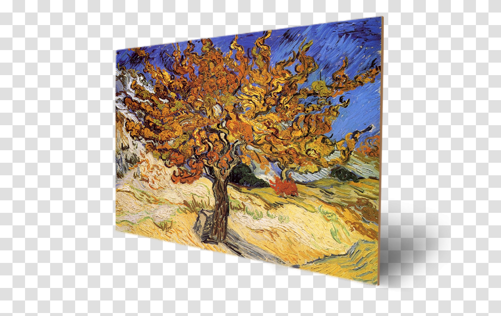 Vincent Van Gogh Mulberry Tree Painted, Painting, Modern Art, Canvas Transparent Png